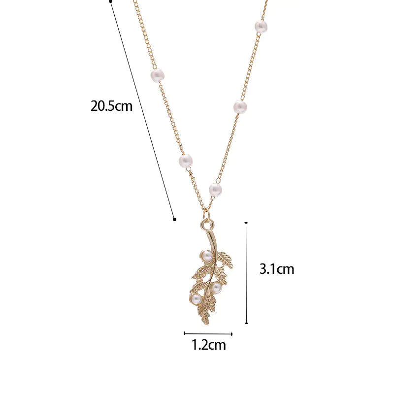 Fashion Leaf Necklace for Women - Stylish Sweater Chain